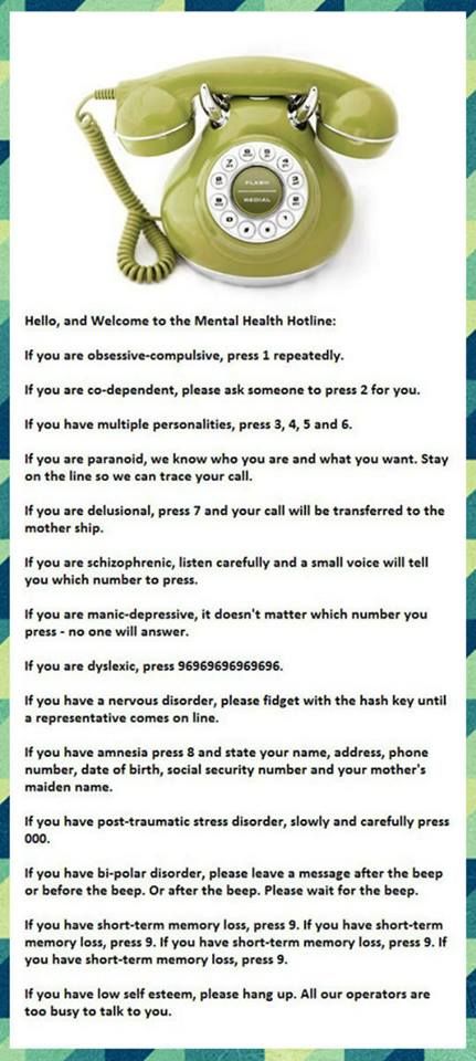 I want to use this as and answering machine message Funny Voicemail, Funny Voicemail Greetings, Mental Health Hotline, Voicemail Greeting, Mental Health Humor, Psychology Humor, Answering Machine, Health Humor, Free Your Mind