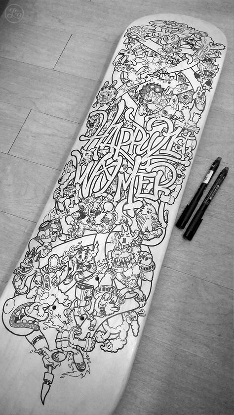 Skateboard Doodle, Doodle Art Drawing, Skate Art, Art Patterns, Strip Steak, Skateboard Art, Girl Sketch, Videos Design, Colorful Drawings