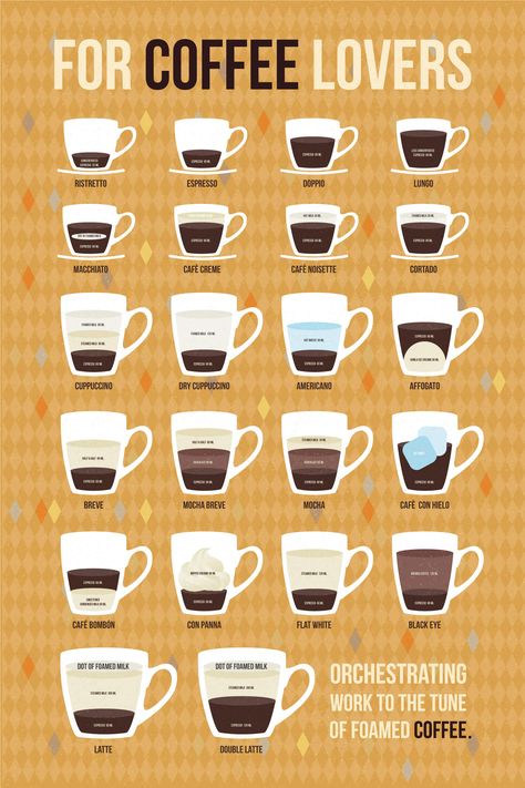 What's a Cafe Macchiato? A Mocha Breve? How about a Cafe Bonbon? Here's your ultimate and definitive visual guide to every espresso drink you'll ever encou Barista Life, Motorhome Accessories, Coffee Infographic, Types Of Coffee, House Coffee, International Coffee, Coffee Guide, Single Serve Coffee Makers, Coffee Theme