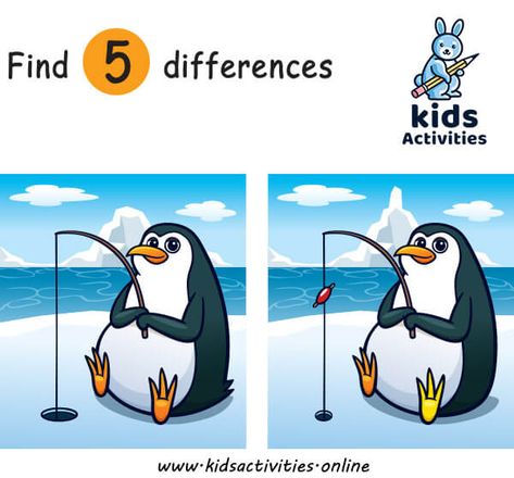 Spot 5 Differences Between Two Pictures Printable ⋆ Kids Activities 5 Differences Game, Different Between Two Pictures, Find The Difference Between Two Pictures, Spot Difference Pictures, Find Different Pictures For Kids, Find The Difference Pictures Kids, Difference Between Pictures, Find 5 Differences, Spot The Difference Kids