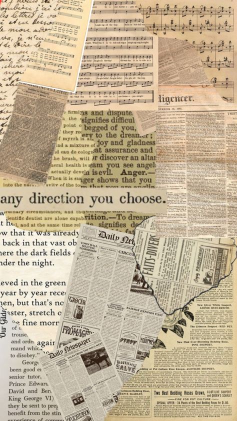 Journalist Aesthetic, Collage Reference, Newspaper Wallpaper, Old Scrapbook, Newspaper Collage, Newspaper Background, Vintage Paper Printable, Journal Prints, Book Art Projects