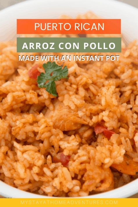 The Best Puerto Rican Instant Pot Chicken and Rice Recipe Puerto Rican Recipe, Puerto Rican Chicken, Instant Pot Chicken And Rice, Puerto Rican Food, Chicken And Rice Recipe, Cauliflower Dishes, Sweet Sour Chicken, Instant Pot Recipe, Rican Food