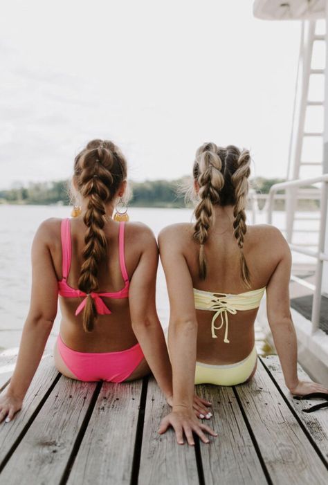 25+ Cute Hairstyles for Long Hair with Braids 20 Double Bubble Braid Tutorial, Short Hair Bubble Braid, Matching Hairstyles For Friends, Half Up Bubble Braid, Double Bubble Braid, Long Hair With Braids, Camping Hairstyles, Bubble Braid Hairstyles, Hair With Braids