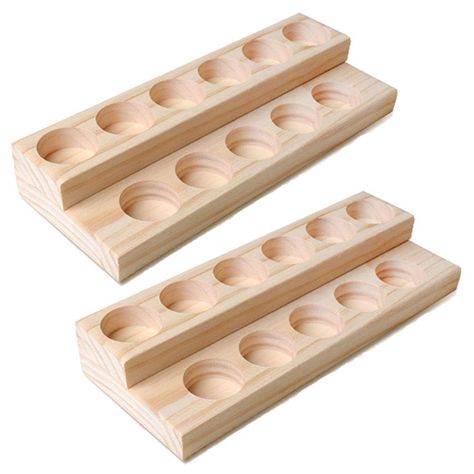 PRICES MAY VARY. Show Your Collection - Large enough to store and display all of your essential oils, Ideal wood holder for presentation. 2 Pcs 11 slots Holders have no lids so oils are easily accessible and usable while being safely stored. Reliable Quality - 100% hand crafted, Made of quality natural wood material. Delicately process, with beautiful natural wood grain retained. It is sturdy, Effortlessly protect and organize your essential oil collection. Multiple Usage - Our storage organizer Essential Oil Display, Essential Oil Storage Box, Oil Display, Essential Oils Collection, Gift Presentation, Wooden Organizer, Essential Oil Storage, Wood Rack, Home Fragrance Accessories