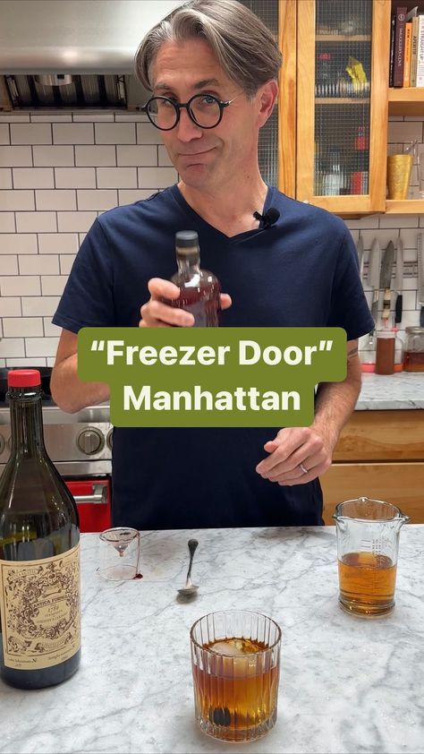 Freezer Door Cocktails, Freezer Cocktails, Freezer Door Cocktail Recipes, Freezer Door Cocktail, Hard Drinks, Manhattan Cocktail, Liquor Recipes, Batch Cocktails, Milk Street