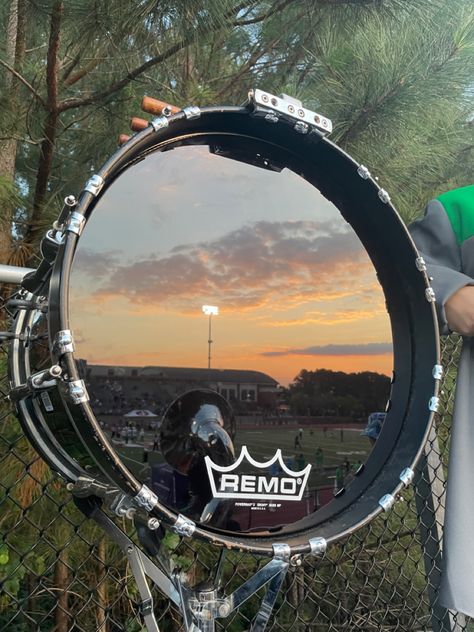 Band Director Aesthetic, Marching Band Aesthetic Wallpaper, Marching Band Backgrounds, Marching Band Wallpaper, Bass Drum Aesthetic, Drumline Aesthetic, Percussion Aesthetic, Drums Asthetic Picture, Marching Band Aesthetic Flute