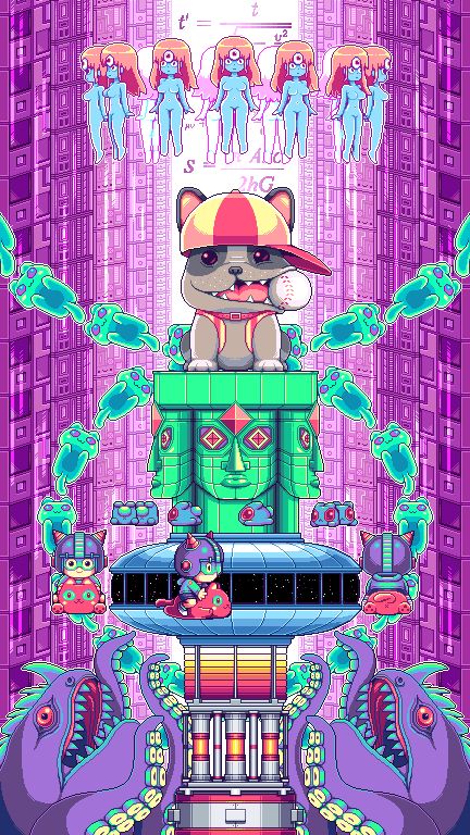 Paul Robertson pixel art – Otherworldly Psychedelic GIFs - Trancentral Paul Robertson, Pixel Art Gif, Gameboy Color, Pixel Animation, Arte 8 Bits, 8bit Art, New Retro Wave, Video Game Design, Arte Cyberpunk