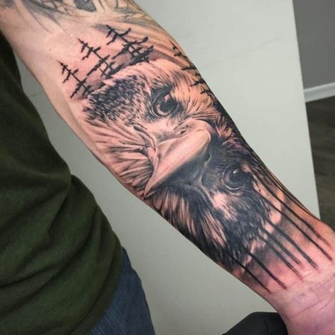 Bald Eagle Tattoo, Eagle Tattoo Forearm, Eagle Tattoo Ideas, Tattoos Eagle, Eagle Tattoo Designs, Eagle Chest Tattoo, Deer Head Tattoo, Bald Eagle Tattoos, Small Eagle Tattoo