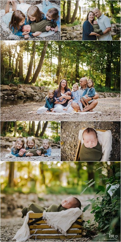 Outdoor Newborn Photography Family, Family Of 6 Photoshoot, Outdoor Newborn Photos, Outdoor Newborn Session, Photoshoot Ideas Outdoor, Outdoor Newborn Photography, Newborn Shoots, Newborn Family Pictures, Toddler Outdoor