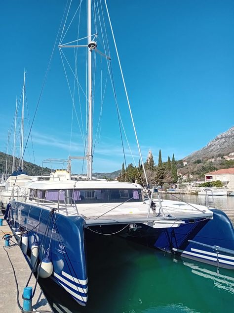 Sailing catamaran Dufour 48 for sale in Croatia The sailing yacht Dufour Catamaran 48 was released in 2019 by the Dufour shipyard. This 14.90m sailing catamaran has four double cabins with hanging l... Used Sailboats For Sale, Used Sailboats, Catamaran For Sale, Croatia Flag, Electric Toilet, Sailboats For Sale, Hot Water System, Fresh Water Tank, Sailing Yacht