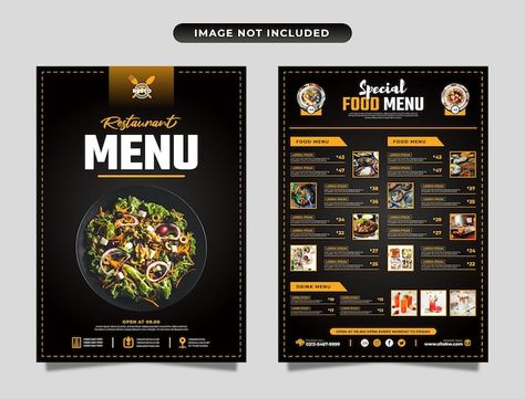 Vector modern restaurant menu food and b... | Premium Vector #Freepik #vector #dinner-flyer #restaurant-menu #food-menu-flyer #menu-flyer Kebab Menu Design, Menu Food, Menu Flyer, Delivery Menu, Modern Restaurant, Ui Design Inspiration, Drink Menu, Ads Creative, Menu Restaurant