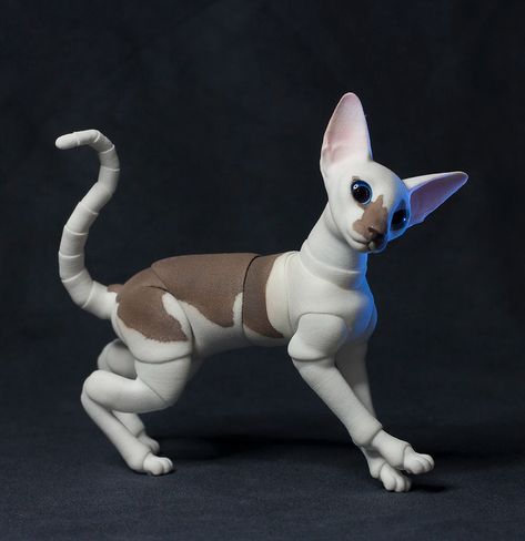 Bjd Animal Dolls, Bgd Dolls, Bjd Animals, Cute Hairless Cat, Animal Figurine Toys, Warrior Cats Art, Hairless Cat, Pretty Animals, Cat Doll