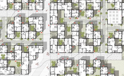 ADEPT - PROJECTS Modular Urban Design, Urban Planning Masterplan, Housing Masterplan, Module Architecture, Patio Plan, Villa Architecture, Urban Analysis, Modular Housing, Urban Design Plan