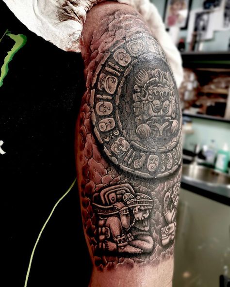 Typographic Tattoo, Mayan Calendar, Minimalist Tattoos, Glyphs, Half Sleeve, Tattoo Drawings, Polynesian Tattoo, Cover Up, Tattoos