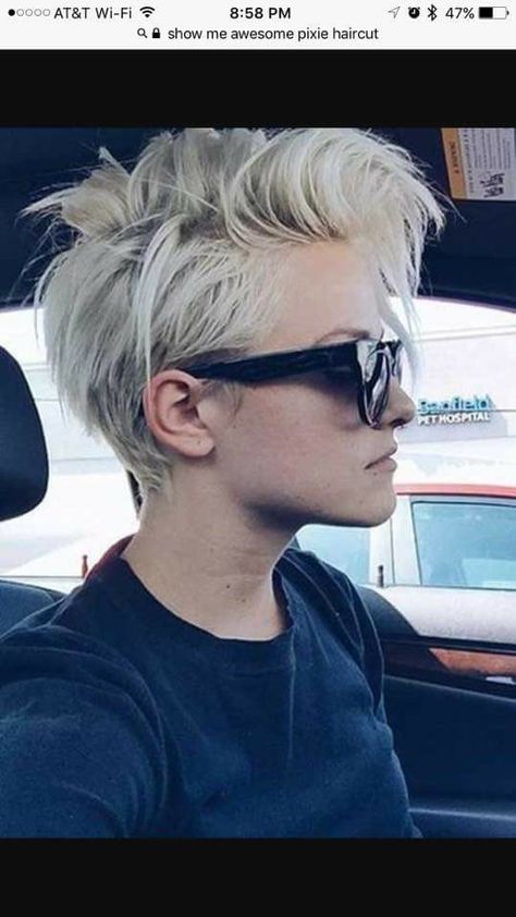 Edgy Pixie Hairstyles, Messy Pixie Haircut, Pixie Hair, Short Pixie Haircuts, Short Hairstyle, Hair Envy, Short Pixie, Pixie Hairstyles, Cool Haircuts