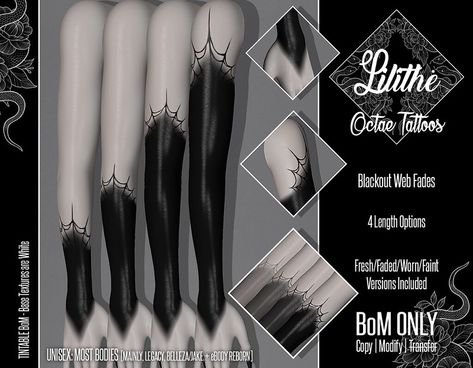 Lilithe'// Octae Tattoos @ Warehouse Sale | . Lilithe'// Oct… | Flickr Sims 4 Head Tattoo, Sims 4 Cc Spooky Clothes, Sims 4 Black Out Tattoo, Sims Goth Cc, Ts4 Goth Cc, Gothic Sims 4 Cc, Sims 4 Cc Tattoos, Ts4 Tattoos, Sims 4 Cc Goth