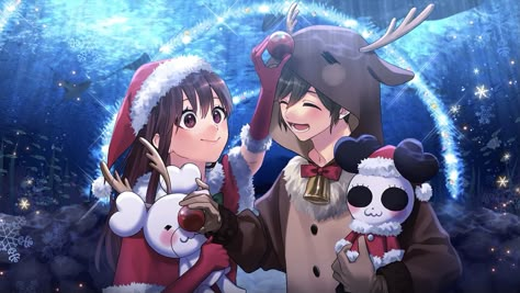 Christmas Matching Icons Friends, Honey Works, Anime Christmas, Couple Romance, Pfp Ideas, Cool Anime Guys, Christmas Banners, Creative Instagram Stories, Christmas Couple