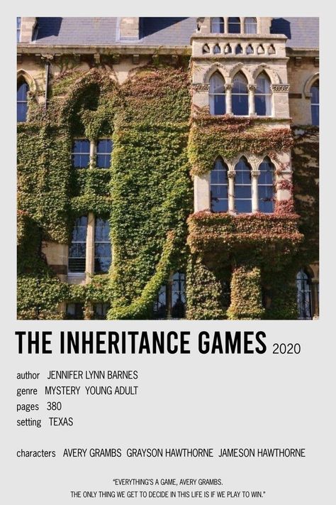 Polaroid Book Poster, Polaroid Book, Jennifer Lynn Barnes, Inheritance Trilogy, The Inheritance Games, Minimalist Book, Book Poster, Inheritance Games, Picture Collage Wall