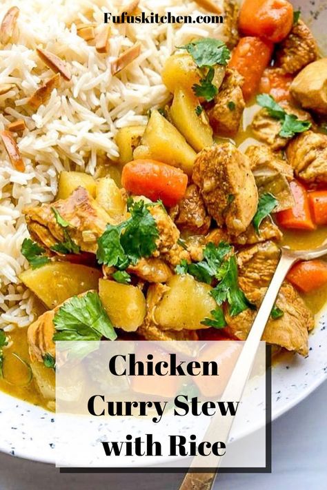 Stew Chicken And Rice Recipes, Chicken Stew Over Rice, Curry Chicken And Vegetables Recipes, Curry Stew Chicken, Stew And Rice Recipes, Chicken Stew With Rice, Chicken Breast Stew Recipes, Stewed Chicken And Rice Recipes, Stewed Chicken And Rice