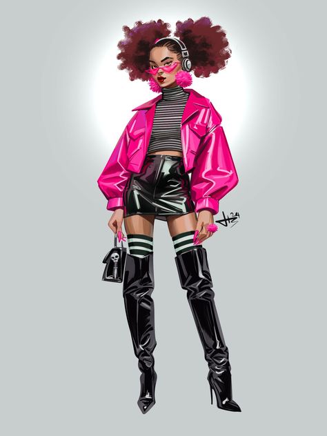 Hilbrand Bos (@hilbrandbos) | Cara - Artist Social & Portfolio Platform Rock Barbie, Design Challenges, Spears, Barbie Clothes, Punk Rock, Pretty In Pink, Amsterdam, Harajuku, Illustrator