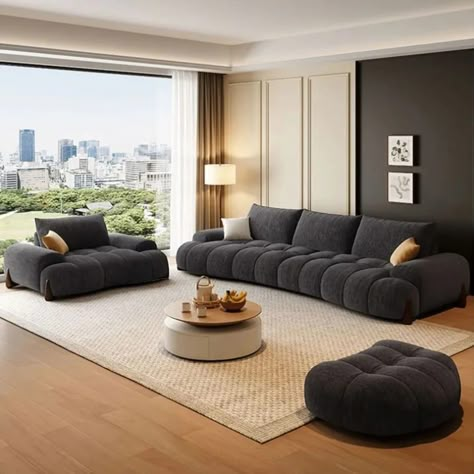 Nordic Sofa Living Room, Unique Couches, Modular Sofa Living Room, Contemporary Sofa Design, Sofa Arrangement, Luxury Sofa Design, Affordable Sofa, Classy Living Room, Luxurious Sofa