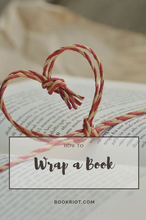 How To Wrap A Book from Book Riot | Wrap A Book DIY | Wrapping Paper Alternatives | Book Gifting Ideas | Literary Gifts DIY | #books #gifting #holiday #gifts Creative Ways To Wrap Books, Creative Ways To Wrap A Book, How To Gift Wrap Books, Gift Wrapping Books Ideas, How To Gift Wrap A Book, How To Wrap Books As Gifts Presents, Wrapping A Book As A Gift, Gift Wrapping Books, Book Wrap Up Template