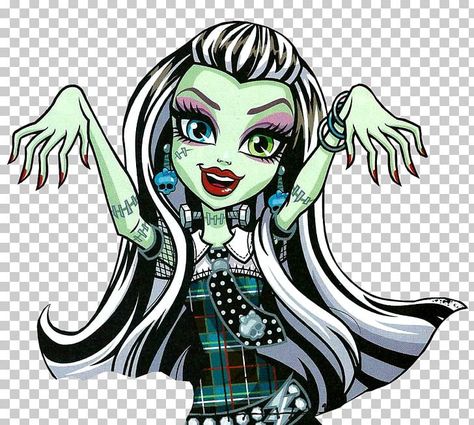 Frankie Stein, Monster High, A Girl, Green, Hair, White