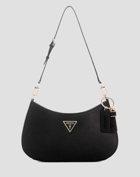 Purse For Teens, Bag Guess, Classy Purses, Guess Shoulder Bag, Bag Silhouette, Luxury Bags Collection, Black Crossbody Purse, Guess Bags, Fancy Bags