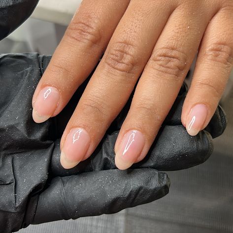 obsessed with her natural nails🤎🦋🍵 - - - #buildergel #gelnails #naturalnails #nailart #nailsofinstagram Nails Short Nail Bed, Natural Nails Real, Gelx Apres Nail Designs, Nail Designs Natural, Natural Nails Short, Short Nail Bed, Nails Real, Obsessed With Her, Nail Bed