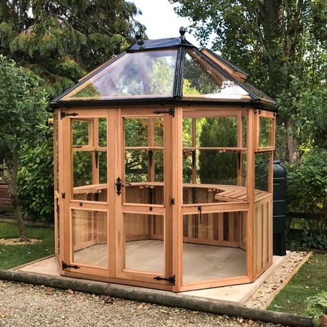 Log Greenhouse, Garden Glass House, Gazebo Greenhouse, Small Greenhouse Kits, Cedar Greenhouse, Wooden Garden Buildings, Round Gazebo, Wooden Greenhouse, Cold Frames