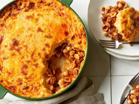 Get Pastitsio Recipe from Food Network Pastitsio Recipe, Greek Lasagna, Barefoot Contessa Recipes, Ina Garten Recipes, Ground Lamb, Lamb Recipes, Greek Recipes, Mediterranean Recipes, Food Network