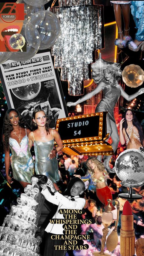 Studio 54 Party Theme, Disco Party Aesthetic, Studio 54 Outfits, Disco Party Outfit, Studio 54 Party, 70’s Disco, Disco Aesthetic, 70s Disco Party, Disco Birthday Party