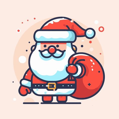 Cute santa claus vector illustration hap... | Premium Vector #Freepik #vector #illustration #santa-claus #happy-christmas #happy-holiday Santa Claus Drawing, Santa Claus Vector, Cute Santa Claus, Cute Santa, Christmas Graphics, Christmas Happy, Christmas Cartoons, Happy Holiday, Iconic Photos