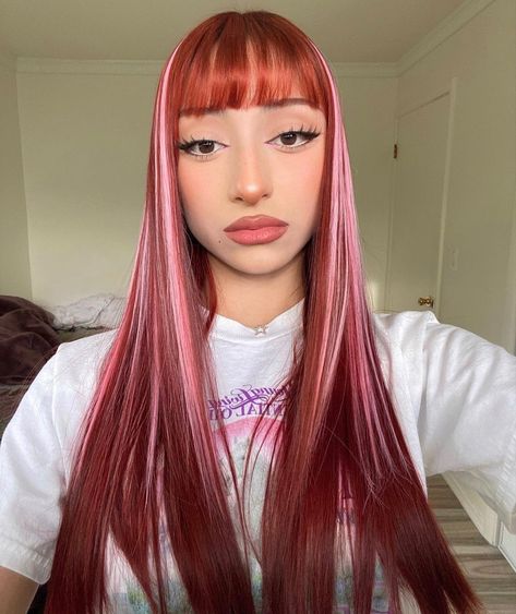 Cherry Pink Hair, Dyed Hair Inspiration, Clothing Outfit Ideas, Trendy Hair Color, Hair Styler, Sleek Hairstyles, Dye My Hair, Teen Hairstyles, Hair Inspo Color