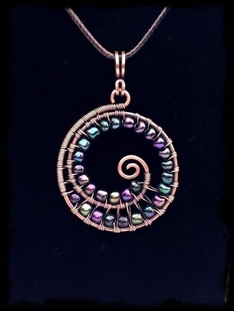 Wire Wrapped Stone Jewelry, Wire Jewelery, Spiral Pendant, Wire Wrap Jewelry Designs, Wire Wrapped Jewelry Tutorials, Ideas Jewelry, Wire Jewelry Designs, Diy Wire Jewelry, Necklace Layering