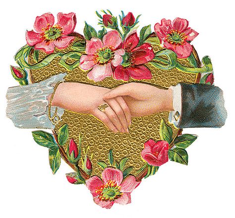 Victorian hand shake Card Marriage Images, Victorian Crafts, Hand Shake, Victorian Valentines, Victorian Hand, Valentine Images, Victorian Scrap, Image Paper, Vintage Elements