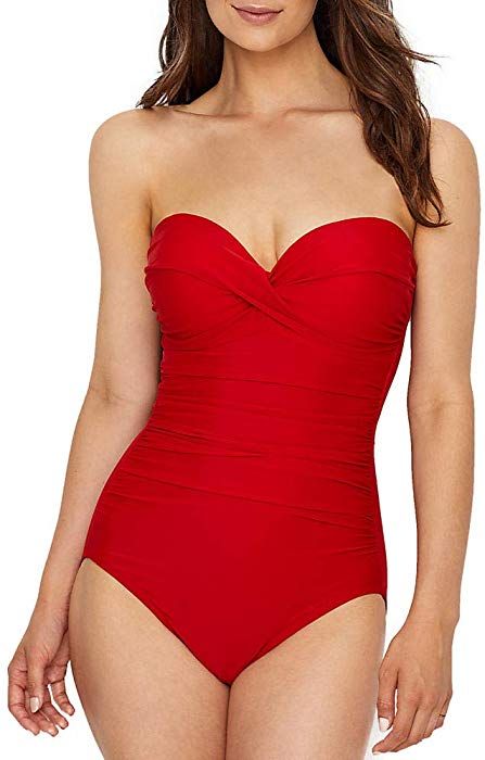 Miraclesuit Womens Rock Solid Madrid Underwired Swimsuit Size 12 in Cayenne Red: Miraclesuit: Amazon.co.uk: Clothing Miracle Suit, Miracle Suit Swimwear, Plus Swim, Swimwear Tankini, Bare Necessities, Rock Solid, Cayenne, Shop Swimwear, One Piece Swimsuit