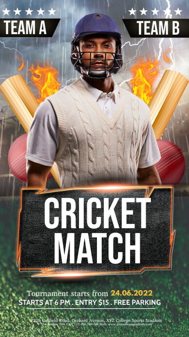 Customize this Cricket template with your video, photos and text. Easy-to-use online tools. Free downloads, great for printing and sharing online. Digital Display (9:16). Tags: cricket championship, cricket game, cricket match, cricket tryouts, cricket world cup, digital signage content, digital signage design templates, digital signage free templates, digital signage templates, free digital signage templates, Cricket Posters , Cricket Posters