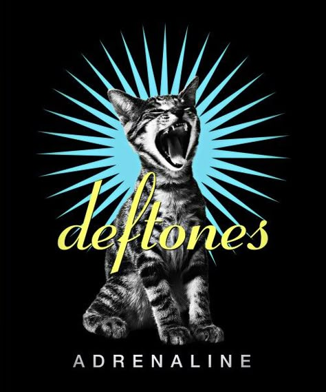 Deftones cat Adrenaline Deftones Cat, Arte Art Deco, Poster Color, Paper Note, Dorm Posters, Cat Poster, Dark Grunge, Cat Hoodie, Cat Posters