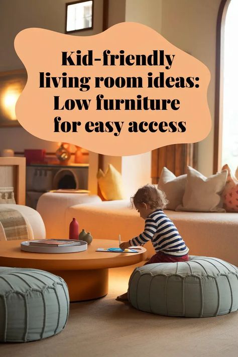 17 Kid-Friendly Living Room Ideas for a Stylish and Safe Space Kid Friendly Apartment Ideas, Living And Playroom Combo, Playroom Media Room Combo, Playroom Living Room, Kids Lounge Room Ideas, Baby Friendly Living Room, Toddler Friendly Living Room, Playroom Living Room Combo, Kid Friendly Sofa