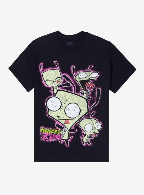 Scene Kid Outfits, Scene Shirts, Invader Zim Gir, Zim Gir, Scene Shirt, Hot Topic Clothes, Invader Zim Characters, Silly Clothes, Alt Clothes