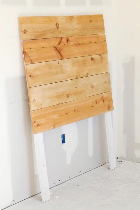 Boy Headboard, Homemade Headboards, Plank Headboard, Plywood Headboard, Diy Headboard Wooden, Dorm Headboard, Diy Wood Headboard, Twin Headboard, Diy Headboards