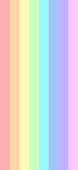 Pastel Rainbow Color Palette - ColorKit Pastel Colors Rainbow, Rainbow Color Palette Pastel, Unicorn Colors Palette, Pastel Fairy Color Palette, Pastel Color Background Aesthetic, Rainbow Pallete Colour, Clown Colour Palette, Pastel Rainbow Colour Palette, Pastel Rainbow Mural