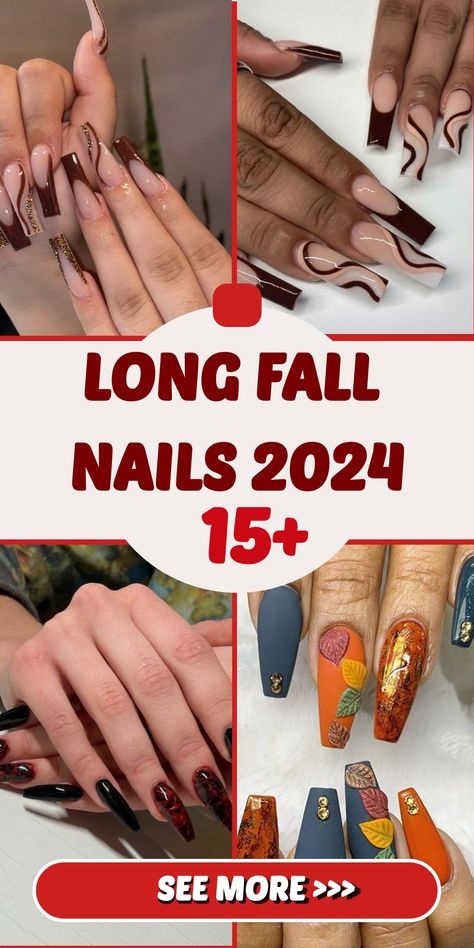 Get ready to embrace the elegance of long nails this autumn with our Long Fall Nails 2024 collection! Elevate your nail game with elongated nails that are ideal for showing off deep fall tones and intricate nail designs. Whether you fancy bold stiletto shapes or classic almond silhouettes, our assortment offers all you require to create a chic and trendy nail style that is guaranteed to catch eyes. Embrace the confidence of long nails and showcase a daring fashion statement this season. Long Fall Nails, Fall Landscaping, Negative Space Nail Art, Fall Tones, Negative Space Nails, Space Nails, Stunning Nail Designs, Elegant Nail Designs, Plaid Nails