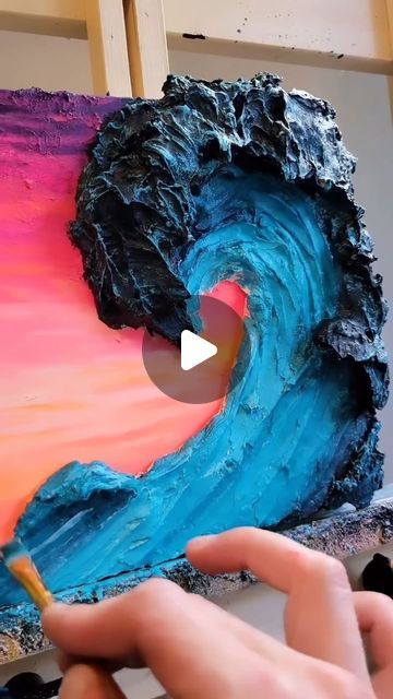 Plogix Art Gallery 🎨 on Instagram: "Incredible artwork with 3D element! Love it!🌊 🎨 @courtneymixedstudio  ・・・ Update!! Oh haii, YOU should  look at the new reel of the finish piece 🫨🫨🌊 . It’s almost complete!!!🙈 it feels like it’s been forever painting my waves again 😫 I always try and continue to be unique/different but these ones have stuck like glue to me🌊✨️ . . . . . . . . #oceanart #oceanartist #oceanpainting #oceanpaintings #waveart #wavepainting #waveartist #wavepaintings #theguideartists #artistsupport #artfeature #creativityexplode #artclub4you #seapainting #seascapeart #seascapepaintings #seaart #seaartist #texture #interiordesign #textureobsession #splash  #artcollecting #mytexturefix  #healingenergy #originalartwork  #coastallivingmagazine #designersoninstagram #toront Incredible Artwork, New Reel, Seascapes Art, Island Theme, Canvas Painting Tutorials, Wave Painting, Sea Painting, Wave Art, Sea Art