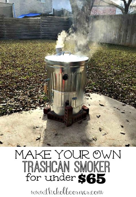 Last weekend, my incredibly talented husband made us our very own trashcan smoker for under $65.  Instead of me trying to tell you all how he made it, I thought I would let him explain it to you: This post contains affiliate links for your convenience. Purchasing items linked to in this post helps keep ... Read More about  How To Make A Trashcan Smoker for Under $65 Homemade Smoker Plans, Homemade Grill, Diy Smoker, Smoker Plans, Homemade Smoker, Meat Smoker, Bbq Smokers, Bbq Pit, Smoker Recipes