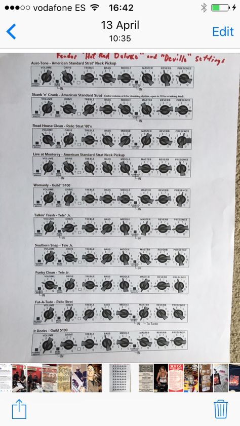 A series of Fender amp settings suggested by Fender for the Hot Rod Deluxe and DeVille amps. These can save you time getting a tough R&B or rockabilly tone when you first get hooked up. (Eventually you will probably, like me, have your own setting.) Fender Amp Settings, Guitar Scales Charts, Fender Deluxe Reverb, Fender Amp, Amp Guitar, Guitar Chords And Scales, Amp Settings, Guitar Tech, Music Tutorials