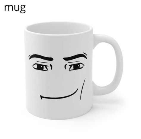 Mug Embarassing Stories, Coin Counter, Roblox Man Face, Roblox Core, Blue Emoji, Funny Cups, Man Face, Quote Iphone, Goofy Pictures