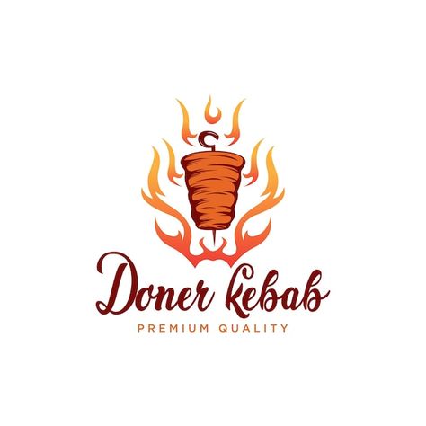 Kebab Logo Ideas, Kebab Menu Design Ideas, Kebab Branding, Sausage Logo, Kebab Restaurant Logo, Kebab Logo, Doner Kebab Aesthetic, Grill Sausage, Kebab Turki Aesthetic