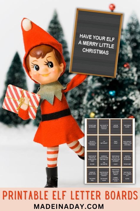 Take your holiday Elf game to a whole new level with these Elf on the Shelf letter board props! The perfect notes to add a fun twist to your Elf's shenanigans! elf on the shelf props, elf on the shelf note, elf on the shelf printable props, Elf on the shelf notes Elf On The Shelf Letter Board Quotes, Elf On The Shelf Props Diy, Shelf Letter Board, Elf Letter Board, Elf On The Shelf Note, Elf On The Shelf Notes, Quotes Letter Board, Letter Board Quotes Funny, Elf On The Shelf Props